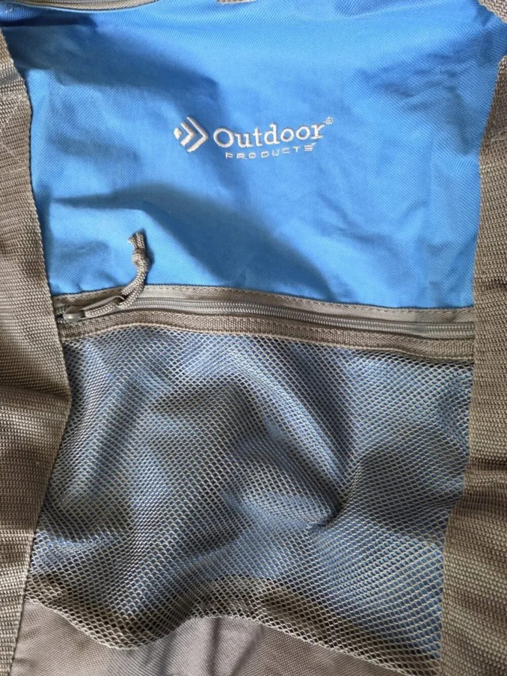 36" Outdoor Products Huge Duffle Bag Blue Durability w Shoulder Strap 36x18x18" - Picture 4 of 10